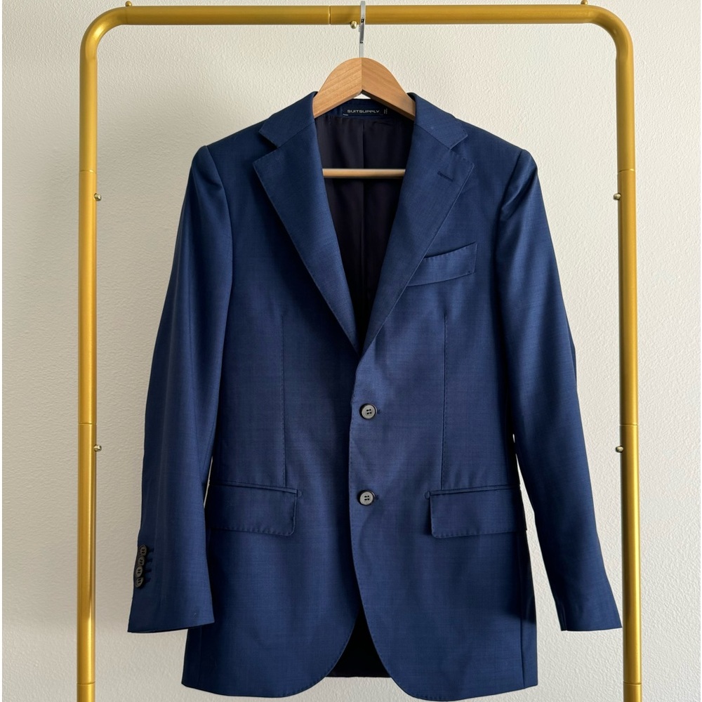 Suitsupply Vitale Barberis Canonico Pure Wool Blue Blazer Jacket Men’s Sz 44/34